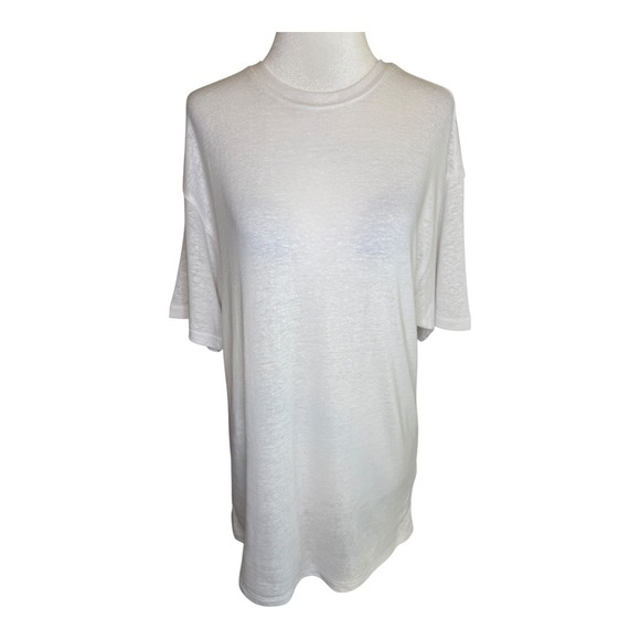 Madewell Womens Linen-Blend Crewneck Oversized Tee‎ Size Small NWT - Picture 2 of 9